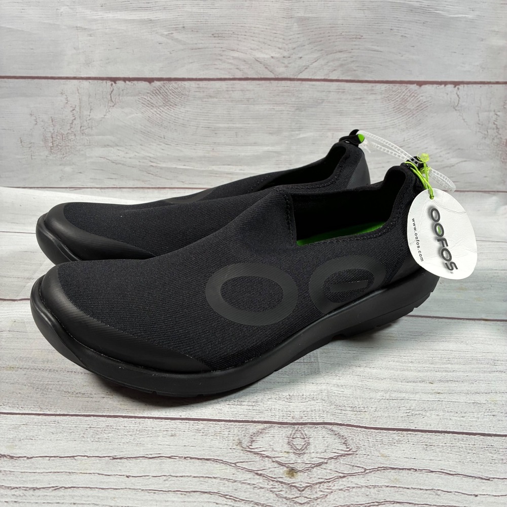 OOFOS OOmg Sport Recovery Shoes Mens 12 Black Slip On Sneakers OOfoam 5085 New